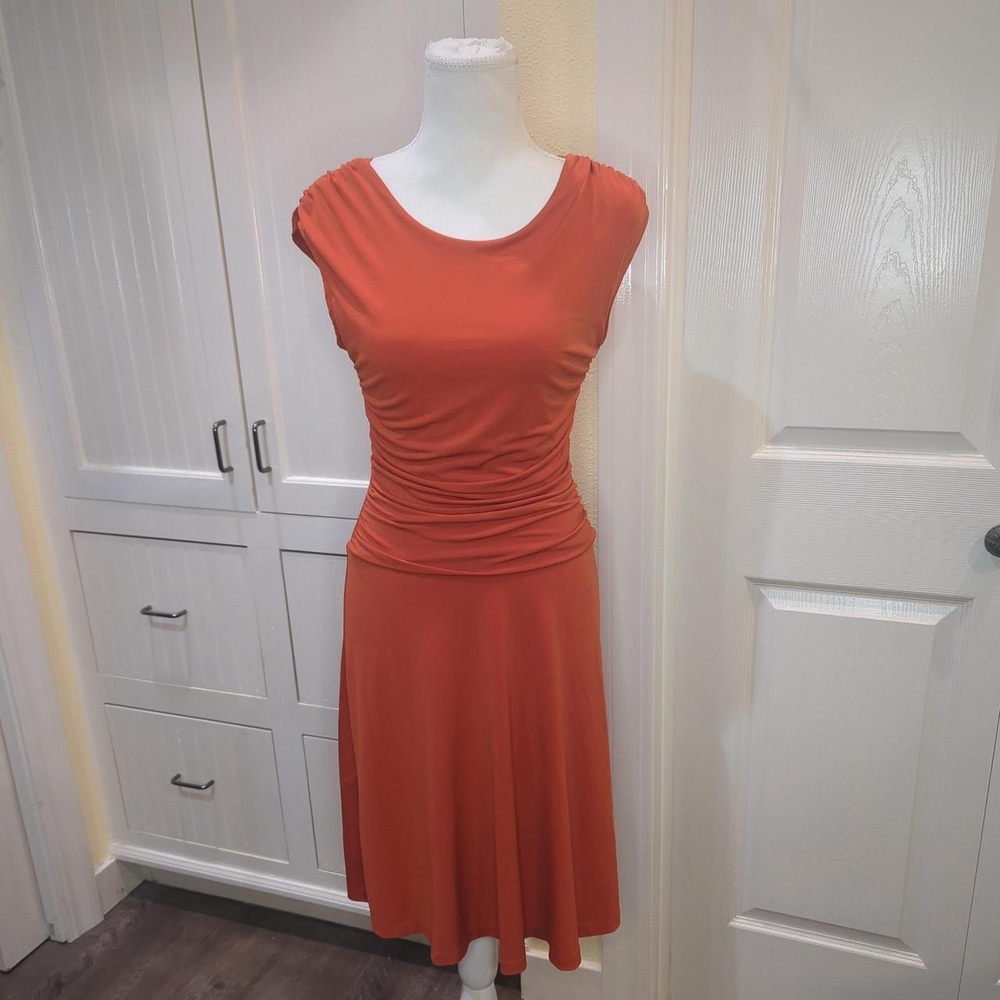 Enfocus Studio Orange Midi Dress